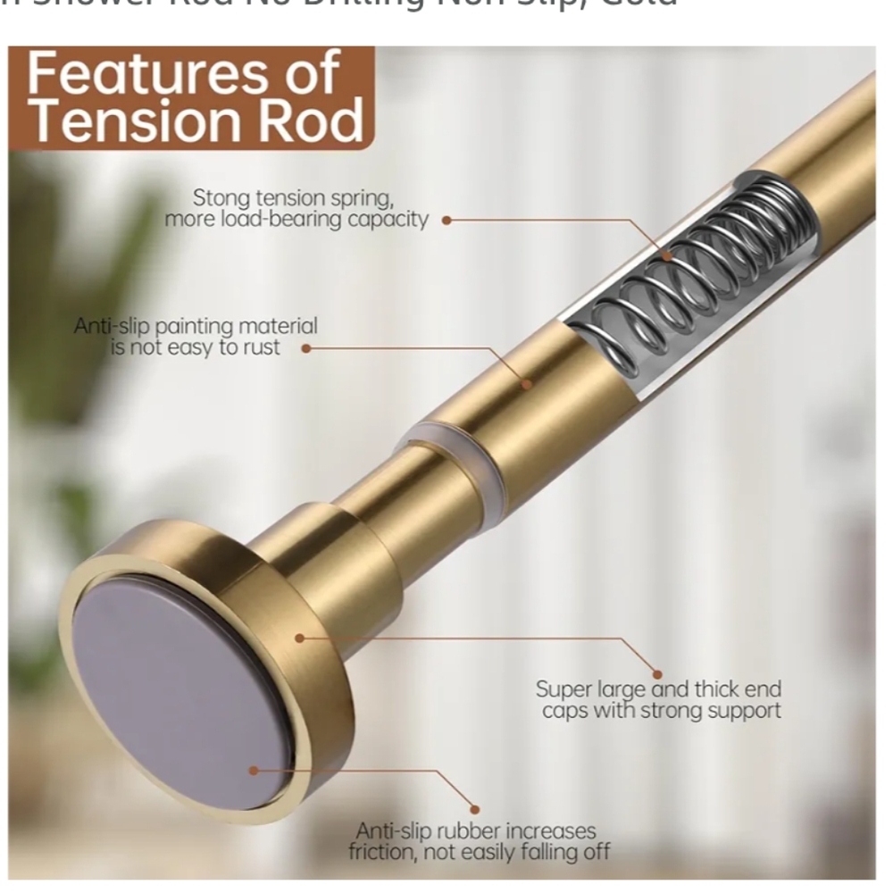 Gold curtain Rods - Picture 3 of 12
